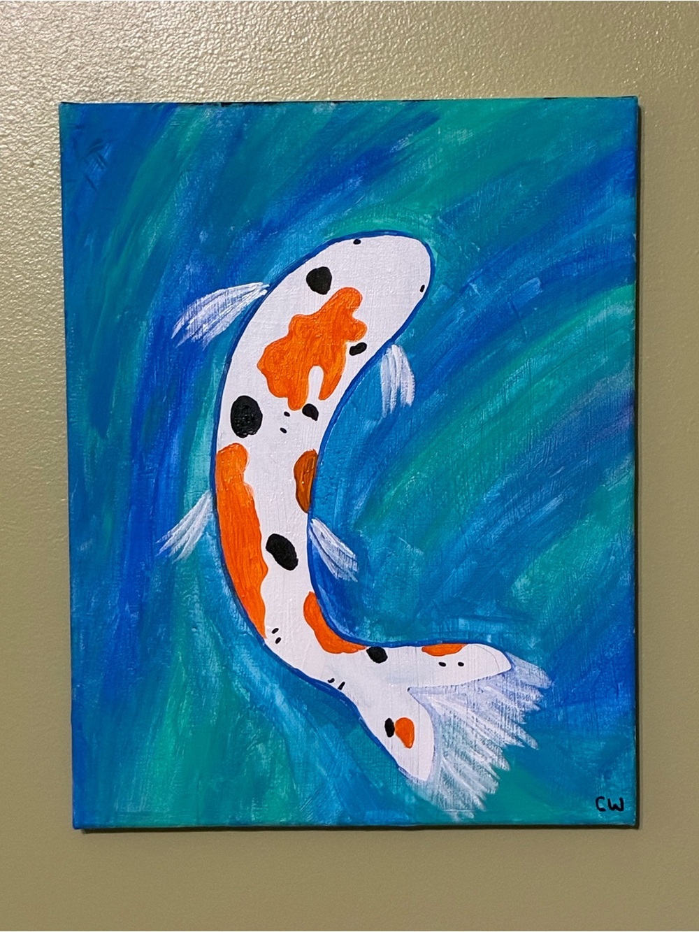 Koi Fish Acrylic Painting - Picture 1 of 1